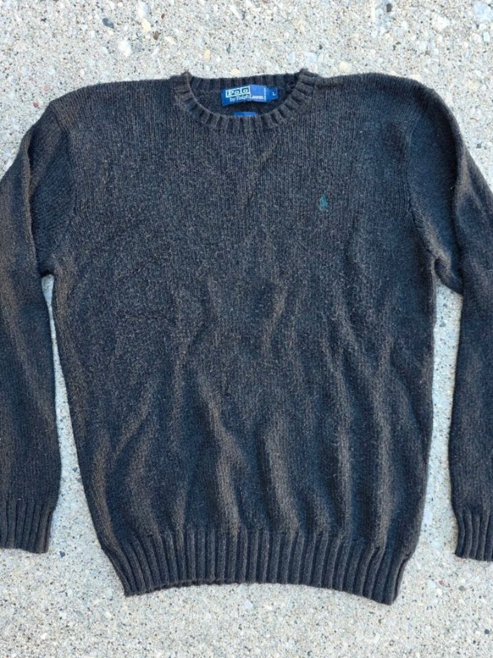 Vintage 90s Polo Ralph Lauren Cotton Crewneck Sweater Mens L